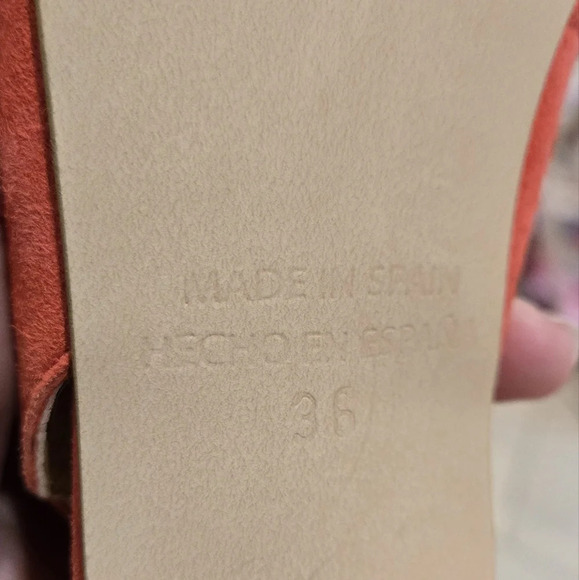 Anthropologie scalloped suede pointed toe slingback flats - Picture 7 of 7